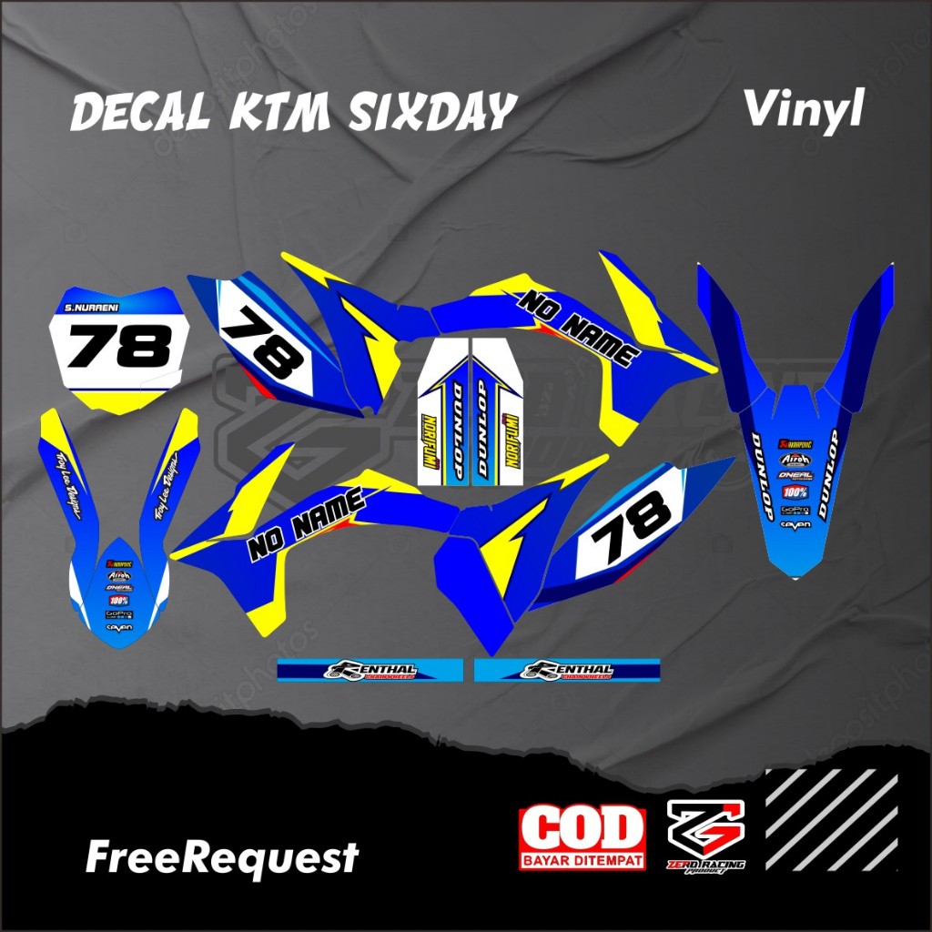 DECAL KTM SIXDAY DECAL KTM 250 KTM 85 FULL BODY STIKER KTM 250