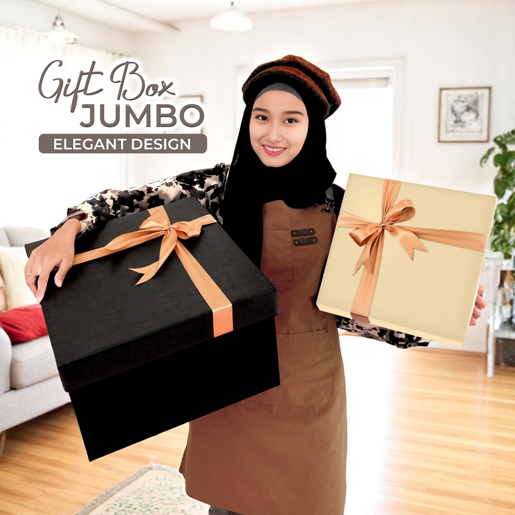 

Giftbox Kotak Kado Pita elegan eklusive Ukuran Besar 40x40cm / 30x30cm