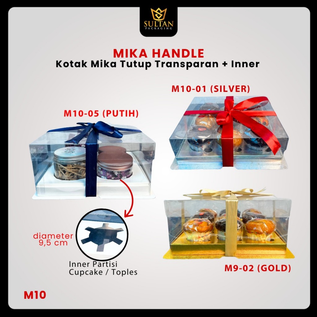 

Box Mika / Kotak Kue Mika / Box Cupcake + Tatakan / Packaging Mika / M10