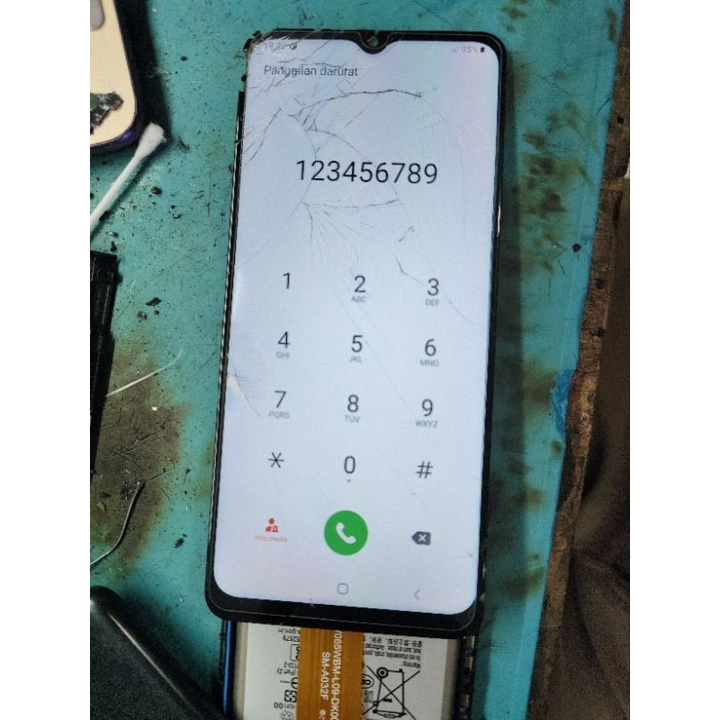 LCD ORIGINAL COPOTAN SAMSUNG A12 MINUS TS PECAH