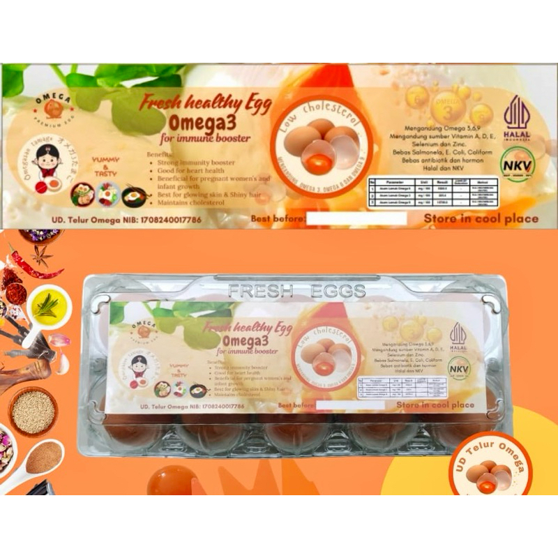 

TELUR OMEGA3 | Telur Omega 3 Size Besar paket mika