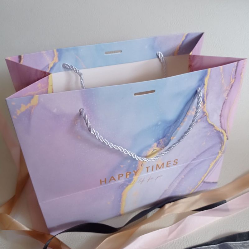 

paperbag import gratis pita | paper bag premium | motif E | paperbag jogja