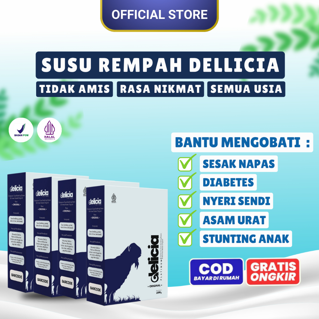 

4 Box Dellicia Platinum - Susu Pengobatan Masalah Tulang, Sendi dan Pertumbuhan Anak