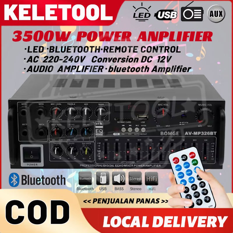 Ampli Karaoke Equalizer Treble Bass Booster EQ Audio Amplifier amplifier bluetooth ampli amplifier s