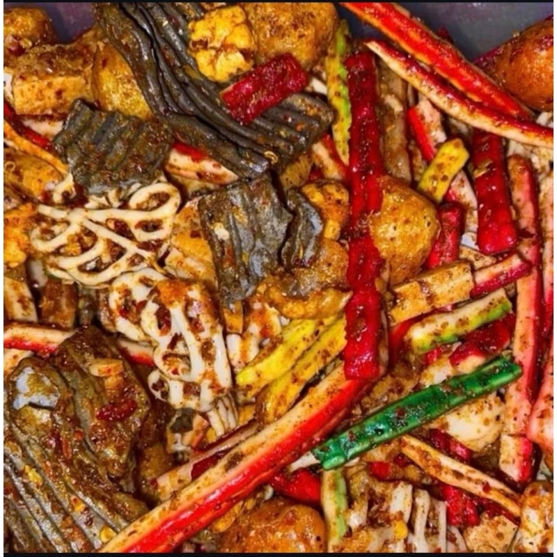 

kerupuk seblak mix pedas daun jeruk 1kg