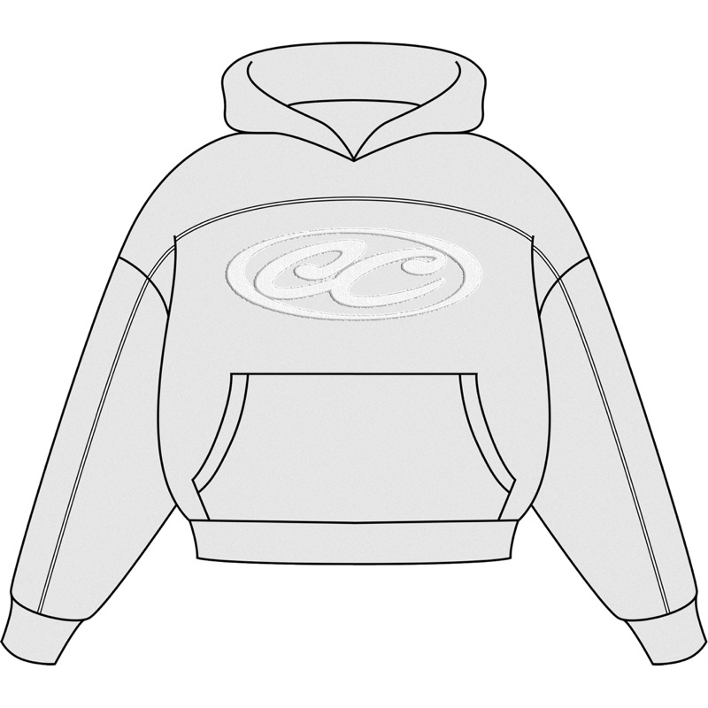 Hoodie Boxy Gray Enthusiastic - SILVER HAZE STAR