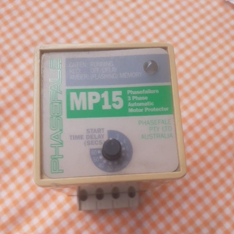 PHASEFALE MP15 PHASEFAILURE 3 PHASE AUTOMATIC MOTOR PROTECTOR.SECOND