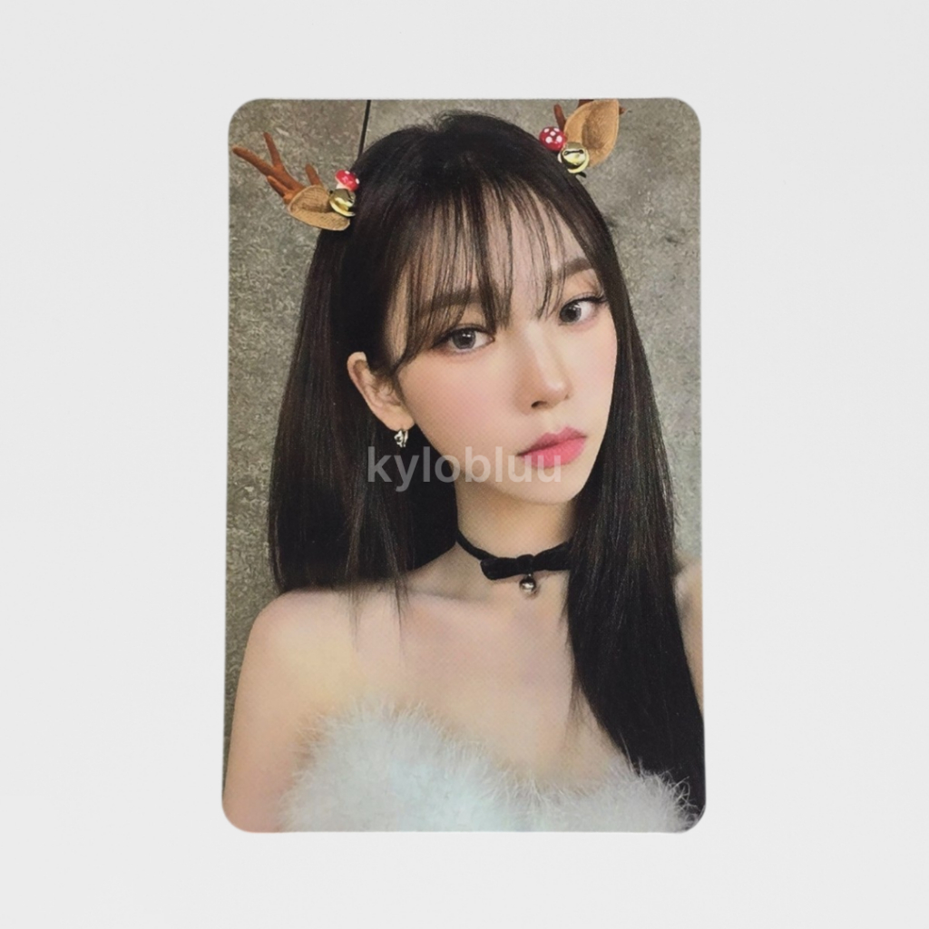 [READY] PHOTOCARD PC OFFICIAL AESPA KARINA TC TRADING CARD CONCEPT KONSEP PINK CHRISTMAS VER C POSE 
