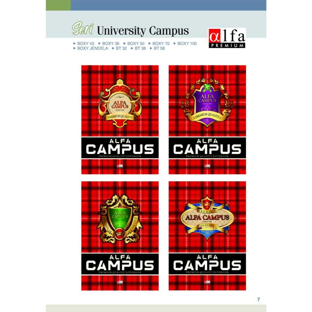 

(Per Pack) Buku Tulis 42 Lembar Buku Panjang/Boxy Campus