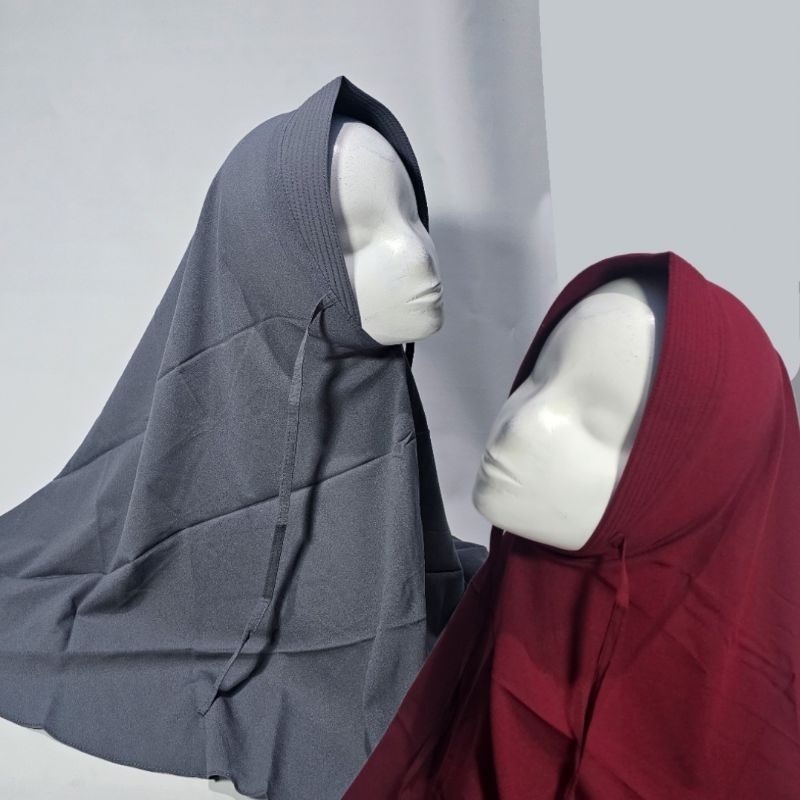 Bergo Maryam Ceruty Pet Tali Size M Hijab Airflow Ceruty/Hijab Ceruty babydoll Premium kerudung pet 