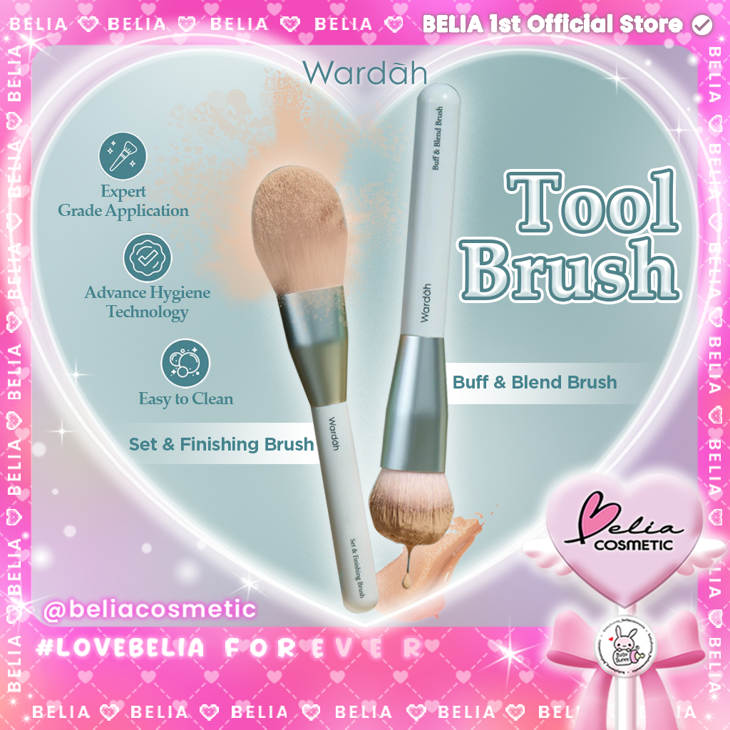 ❤ BELIA ❤ WARDAH Halal Tool Brush | Buff & Blend Brush | Set & Finishing Brush