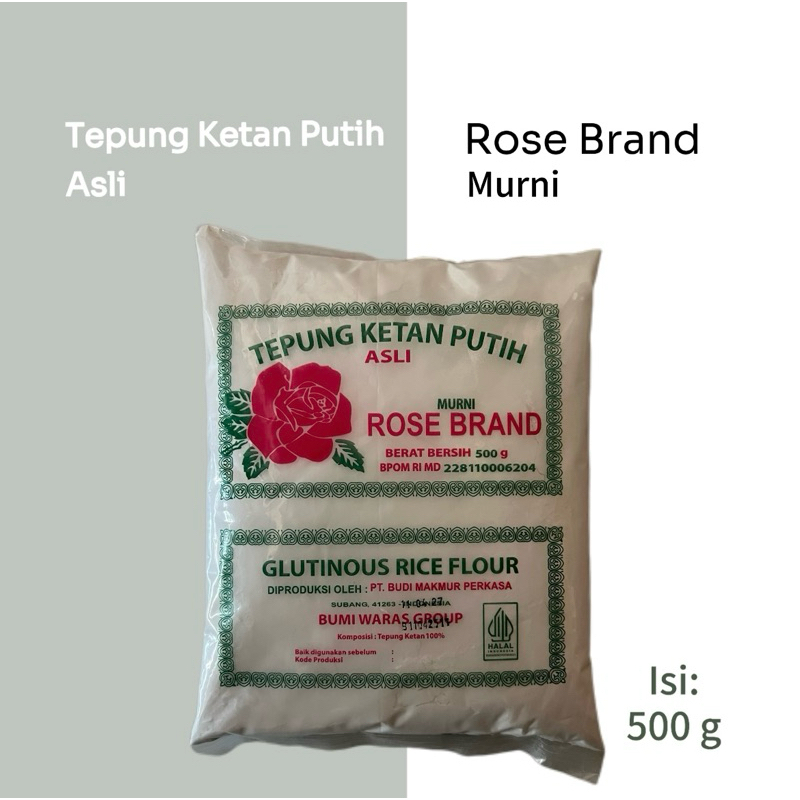 

Tepung Ketan Putih Rose Brand - Asli dan Murni kemasan 500 g