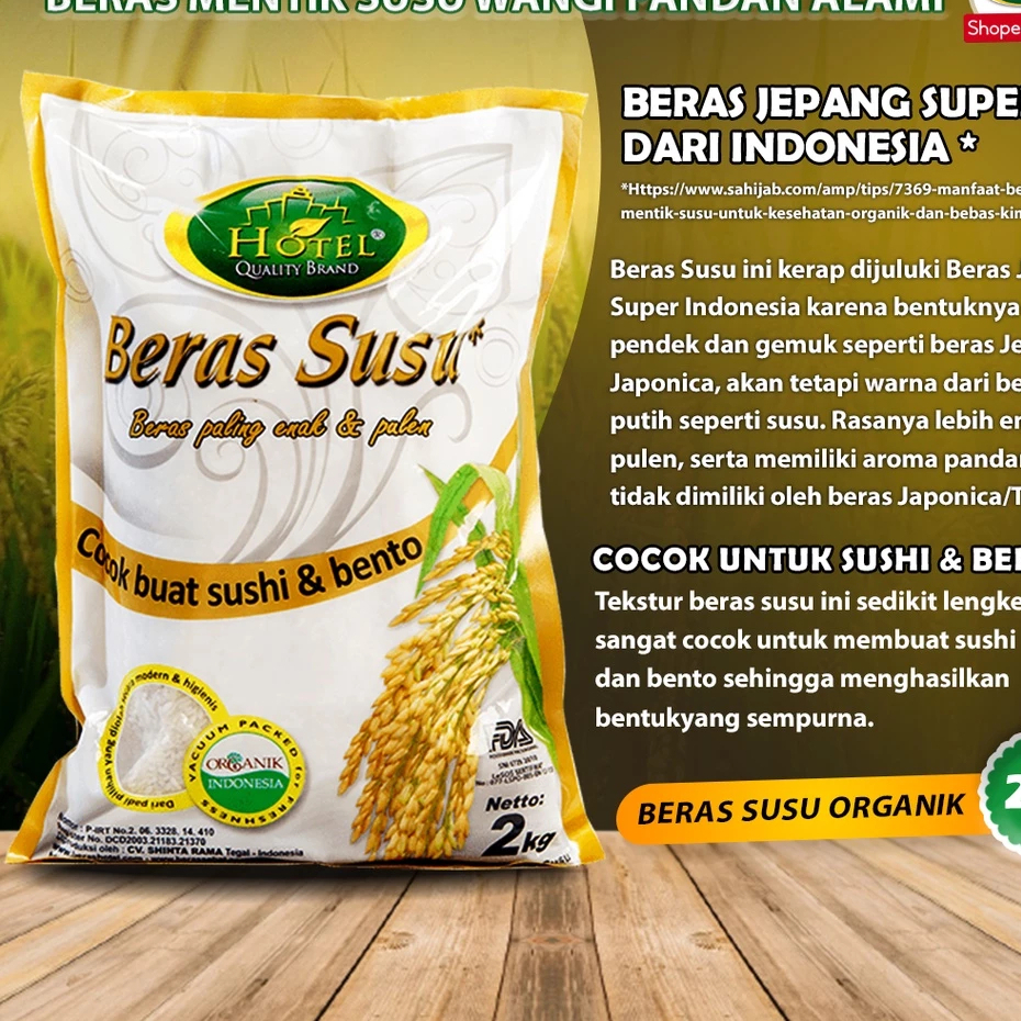 

Beras Susu HOTEL Organik 2kg