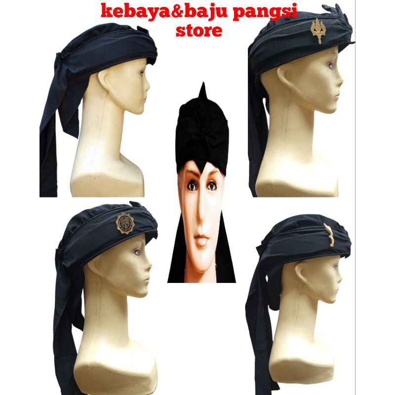 iket kepala hitam/blangkon pria jawa sunda