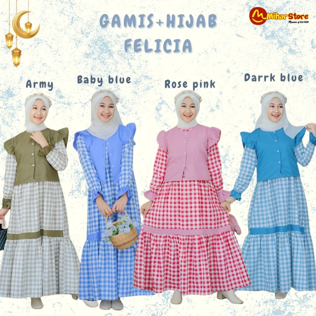 GAMIS REMAJA | GAMIS OUTER | GAMIS+HIJAB | GAMIS FELICIA