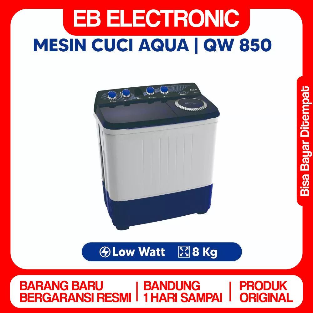 Mesin Cuci AQUA 850XT 8KG 2 Tabung Hijab Series