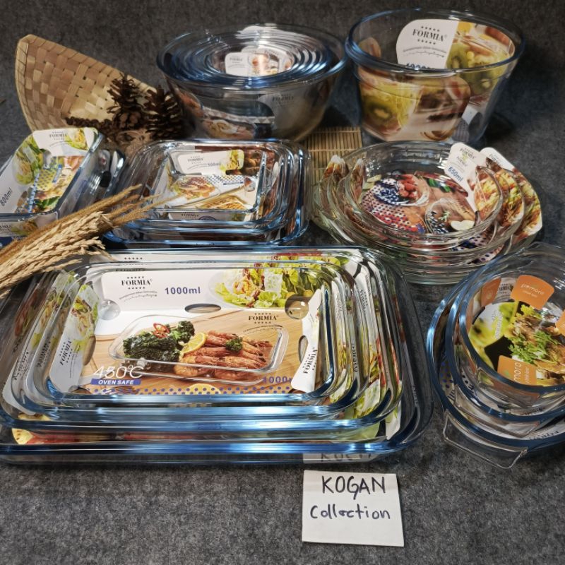 LOYANG KACA MICROWAVE TAHAN PANAS,mangkok kaca,segi, bulat,oval dll