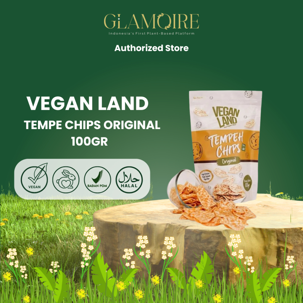 

[VEGAN] TEMPEH CHIPS SPICY & ORI 100 GR - 50 GR | KERIPIK TEMPE 100 GRAM- 50 GRAM - VEGAN LAND