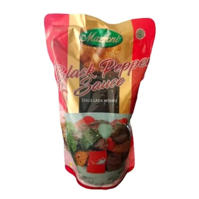 

Mazzoni saus black pepper sauce Lada Hitam 1kg