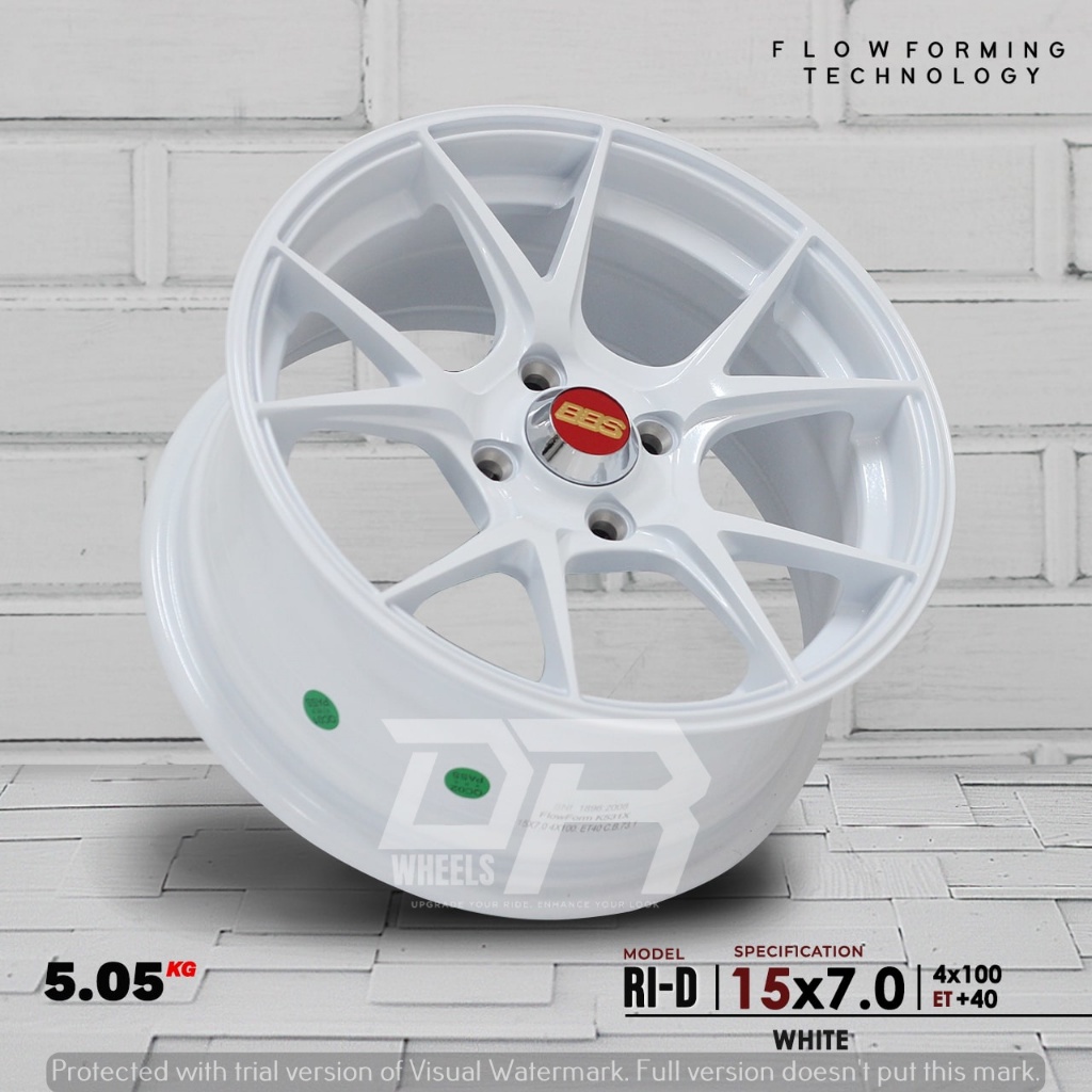 Velg mobil ring 15 keren rlebar 7 lubang 4x100 warna putih
