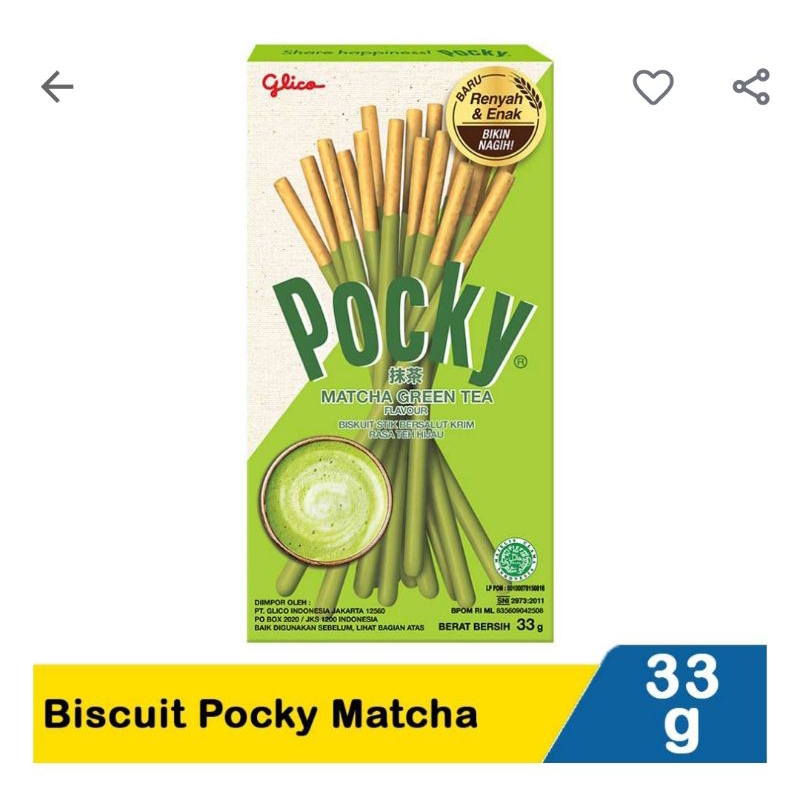 

Glico Biskuit pocky matcha 33G