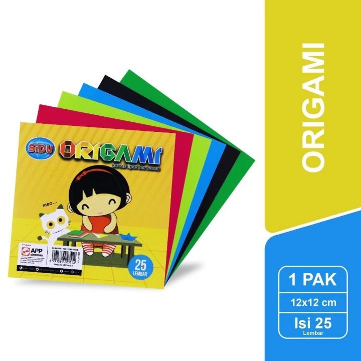 

Kertas lipat warna isi 25 lembar SIDU - kertas origami 12 x 12 cm isi 25 lembar - warna 1 sisi