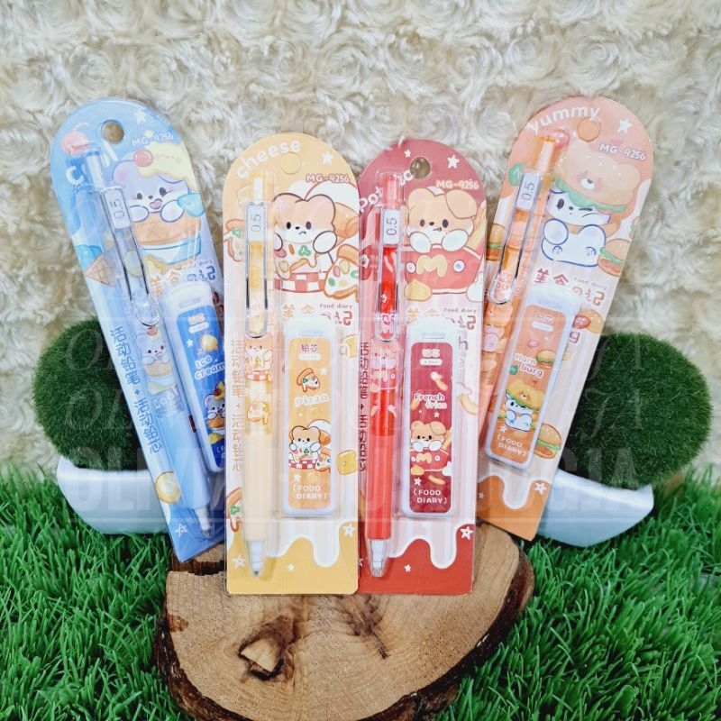 

Pensil Mekanik Refill Puppy Food Dairy MG-9256 Mix Pencil Set Refill Puppy Food MG-9256