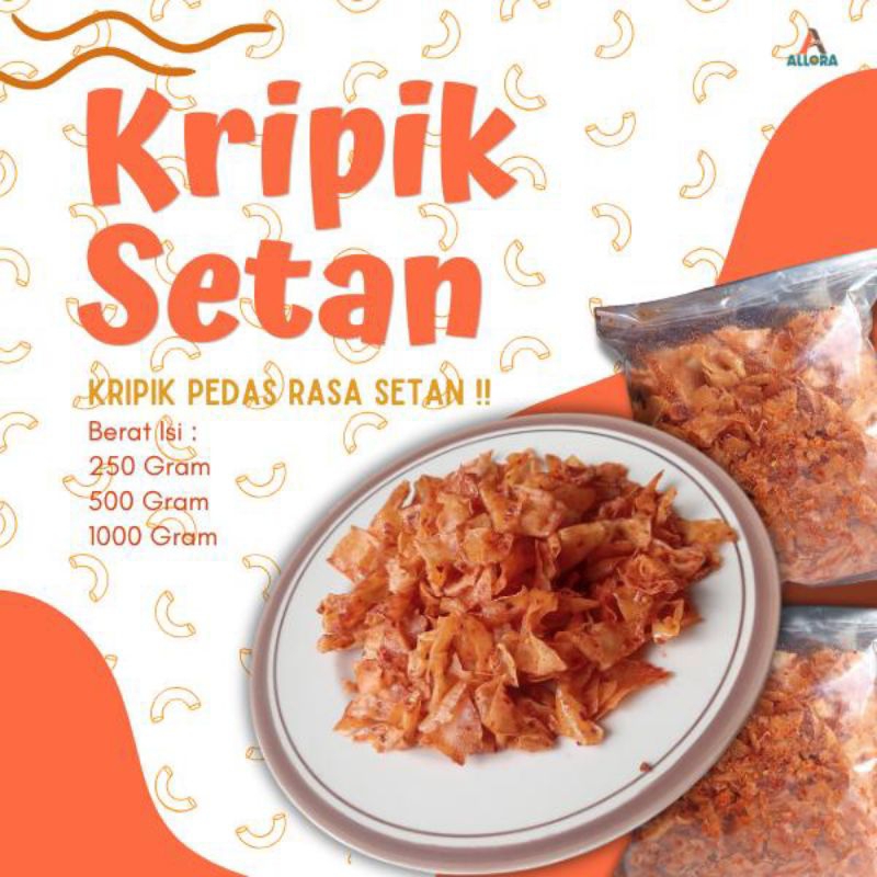 

Kripik setan pedas viral Bandung 250g 500g 1kg, Kripset Makanan viral Bandung, kriuk pedas gurih