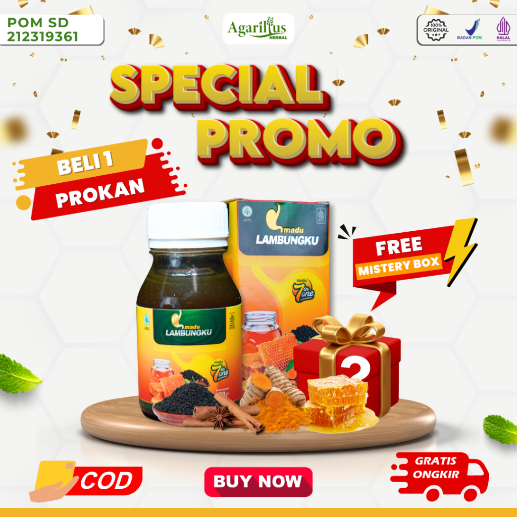 AGARILLUS LAMBUNGKU PREMIUM Madu Temulawak 350ml kemasan terbaru untuk LAMBUNG SEHAT