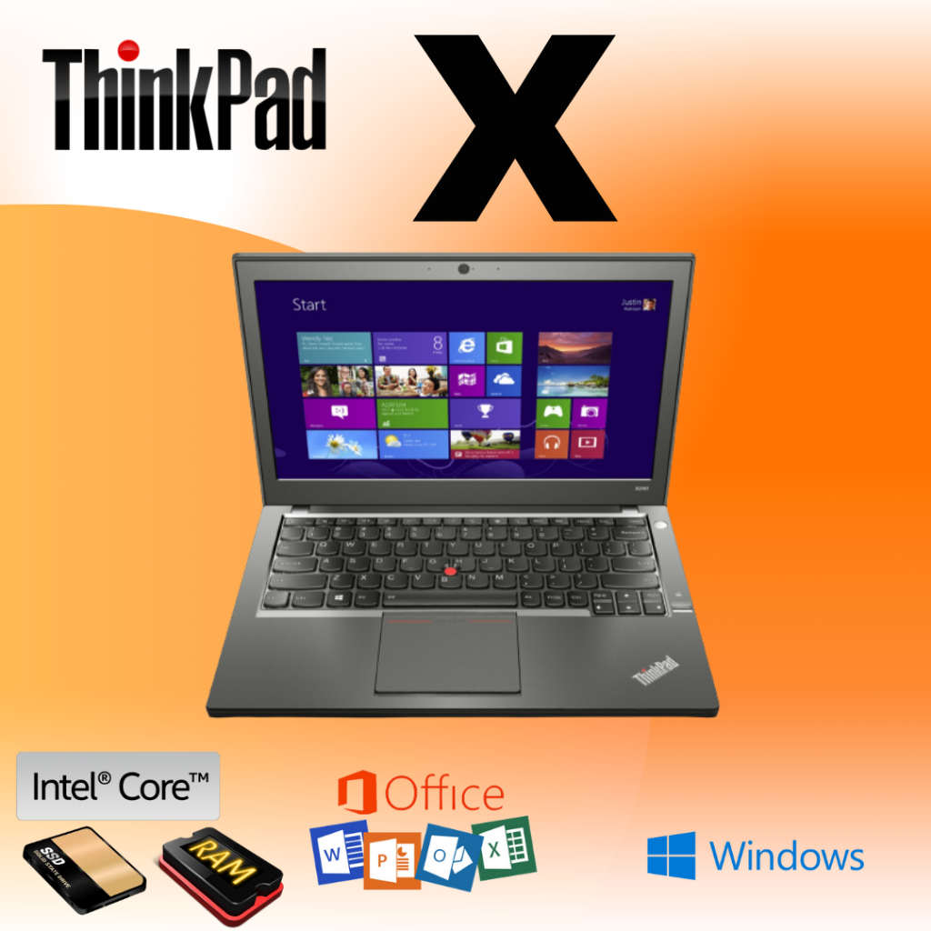 Laptop Lenovo Thinkpad X220 X230 X250 X260 X270 X280 | RAM 8GB | SSD 512GB