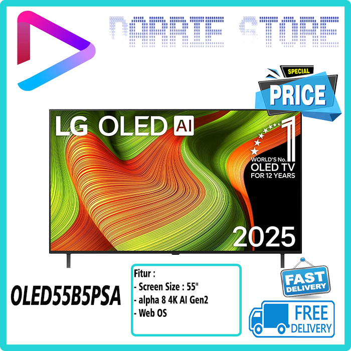 LG TV OLED55B5PSA LG OLED TV 55 Inch Smart TV 4K alpha 8 Prosessor Gen2 55B5PSA 55B5 OLED55B5