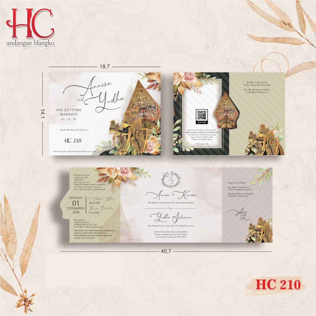 UNDANGAN PERNIKAHAN JAWA MURAH HC SERIES - CETAK BLANKO UNDANGAN NIKAH SIMPLE