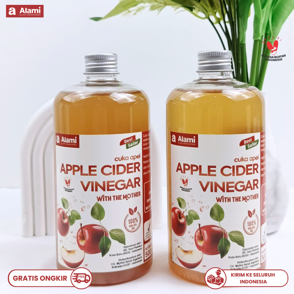 

PROMO PAKET CUKA APEL ALAMI 500 ML 2 BOTOL DIET DETOK