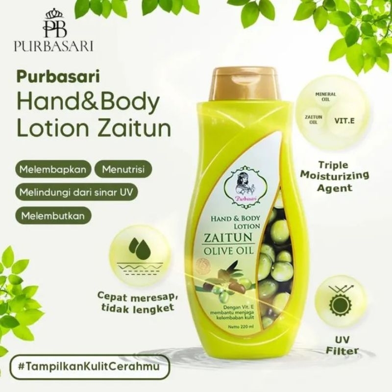 Purbasari hand & body lotion zaitun olive oil
