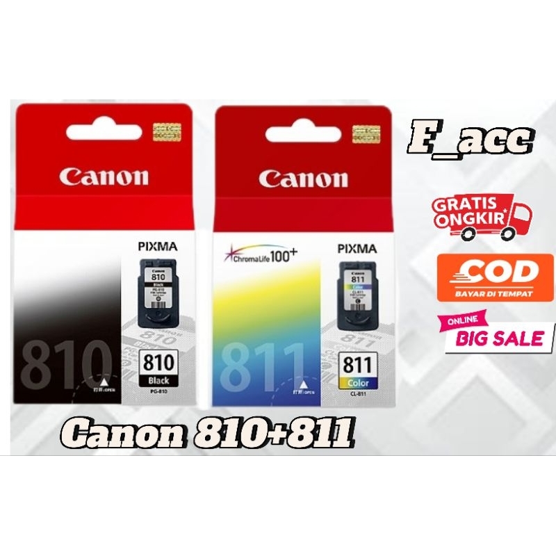 1 Set Tinta Cartridge Canon PG-810 CL-811 for ip2770 mp287 mp245 mp237