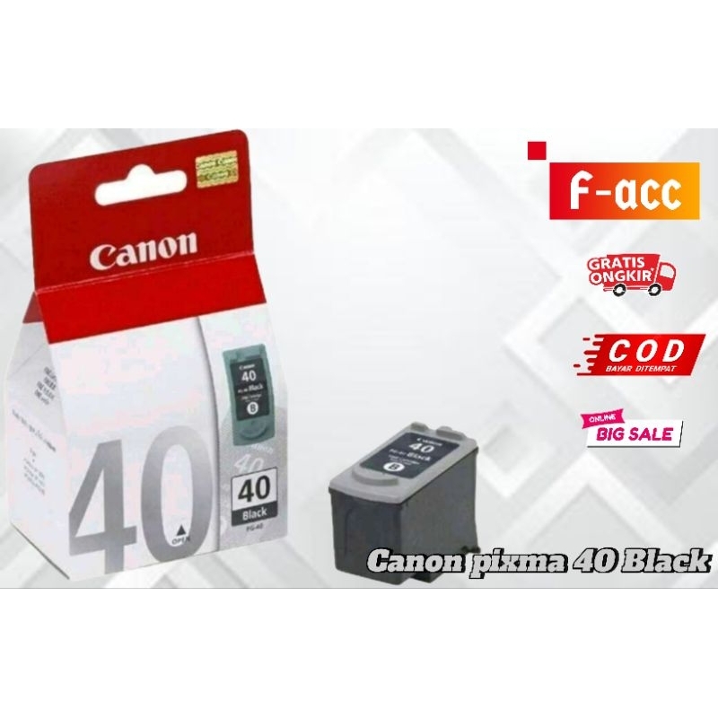 CATRIDGE TINTA CANON PG-40 BLACK PREMIUM IP1180, IP1200, IP1300, IP1600, IP1700, IP1880, IP1980