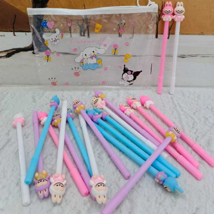 

(12pcs atau 20pcs) Pen karakter/pen fancy/pen kantong/pen mix /pen dapet pouch/pen 12/20pcs + dompet