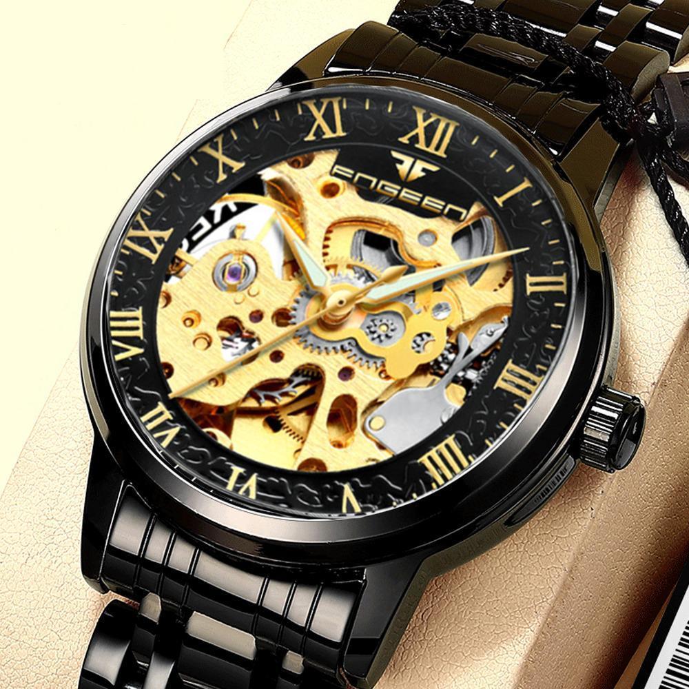 BEEST SELLER Jam Tangan Pria Otomatis Mechanical Original Asli Tahan Air Automatic Mekanik Transpara