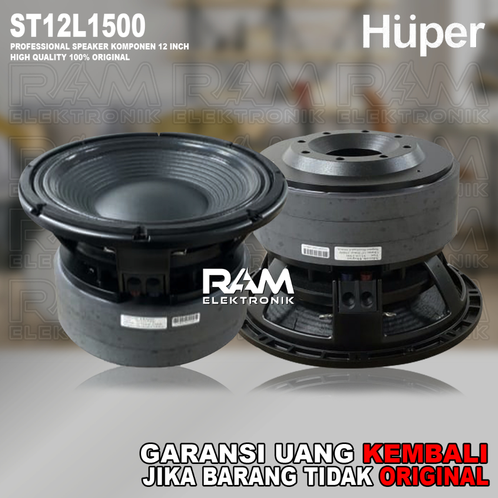 Komponen Speaker 12 Inch HUPER ST12 L1500 | ST12L1500 Triple Magnet Original