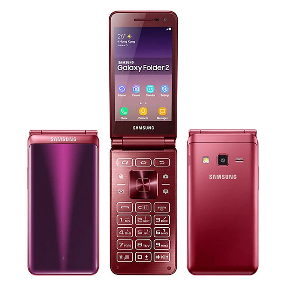 Hp Samsung lipat Galaxy Folder 2 G1650 bisa W ADual Sim Keypad Flip Lipat