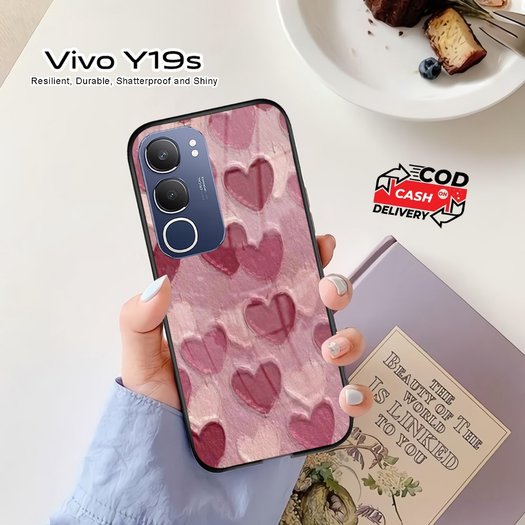 Softcase Glass Kaca Vivo Y19s - Case Hp Pelindung Handphone Vivo Y19s [ A150].