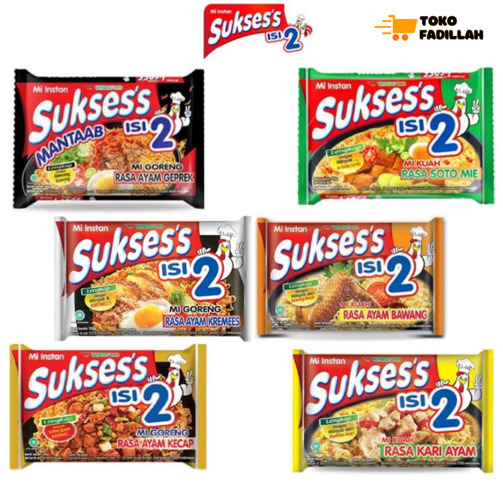 

Mie Suksess Isi 2 - Mi Kuah & Goreng Semua Varian