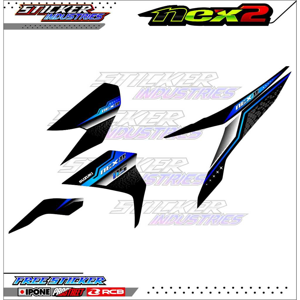 STRIPING VARIASI SUZUKI NEX 2 PP / STICKER LIST VARIASI MOT0R SUZUKI NEX 2