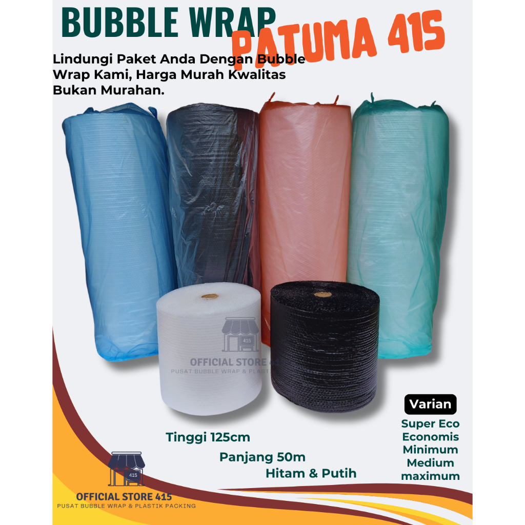 

Plastik Bubble Wrap Murah 1 Roll 50 Meter Hanya 93.000 TERMURAH Se SOLO RAYA