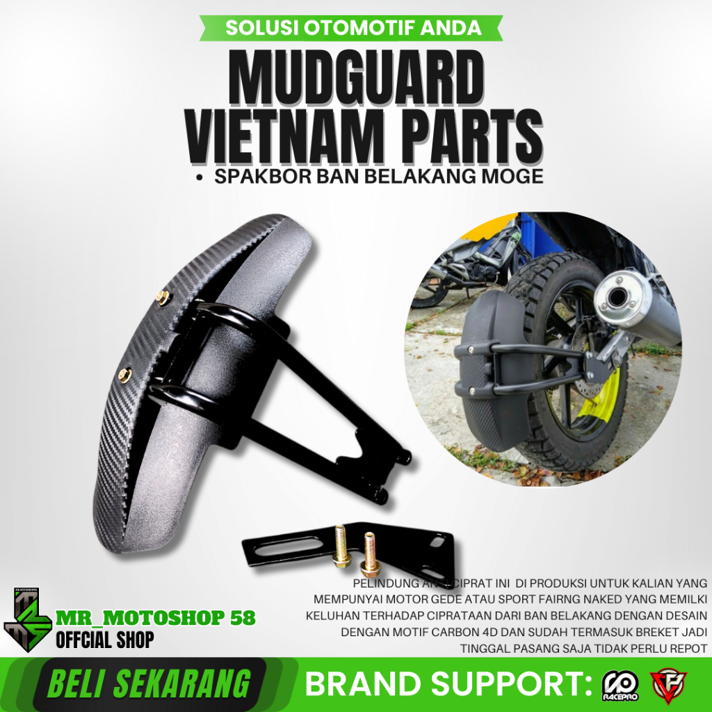MUD GUARD MUDGUARD CBR R15 MUDGUARD GSX SPAKBOR BELAKANG GSX CBR R15 NINJA SPAKBOR BAN BELAKANG MOGE