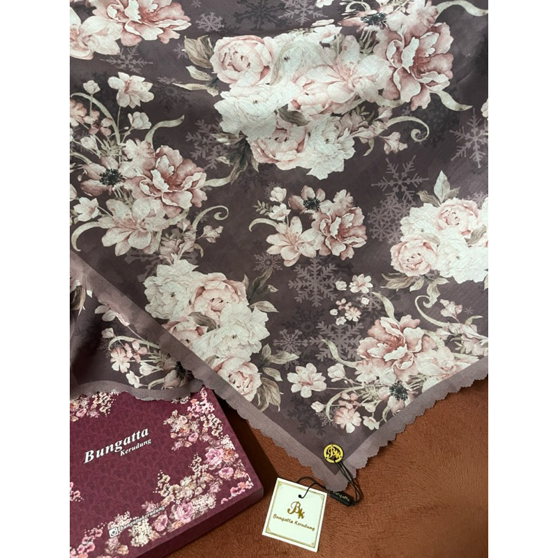 Hijab Bungatta new - burgundy