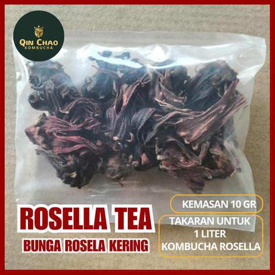 

Rosella Tea - Teh Bunga Rosela Kemasan 10gr - Takaran Untuk Membuat 1 Liter Kombucha Rosela