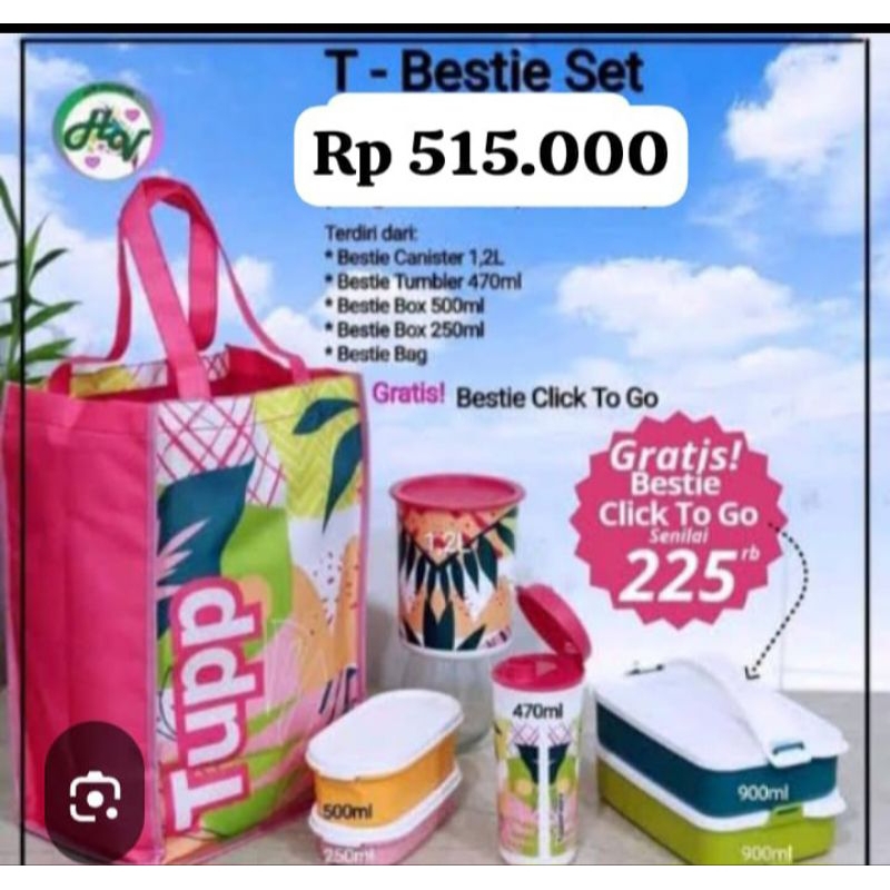 T BESTIE  SET TUPPERWARE ORIGINAL