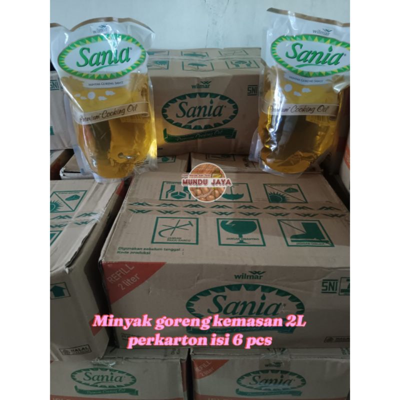 

Minyak goreng Sania kemasan 2L per karton isi 6pcs