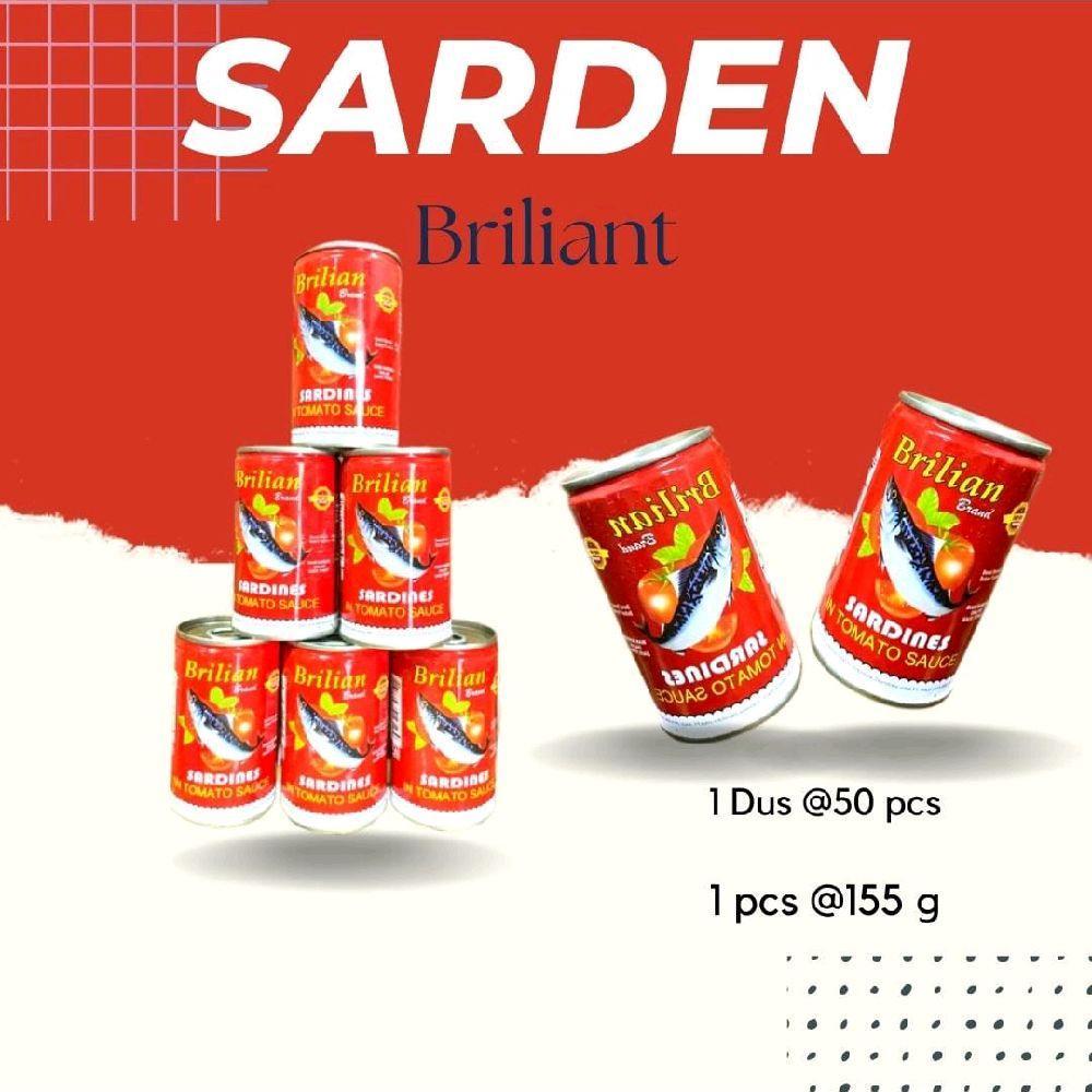 

Briliant Sarden Briliant @ 155 gr 1 Karton isi 50 - Sarden Briliant Sauce Tomat dengan Bawang dan Ikan Merah Kaleng Praktis dan Bergizi